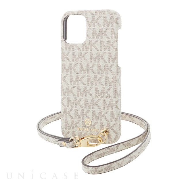 【iPhone12 mini ケース】Slim Wrap Case Signature with Neck Strap - MagSafe (Vanilla)