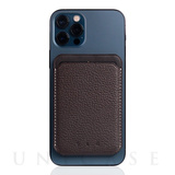 【iPhone】MagSafe対応 Full Grain Leather カードケース (ブラウンクリーム)