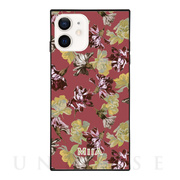 【iPhone11/XR ケース】ガラスケース (Burgundy Carnation)