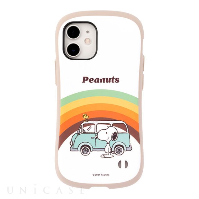 【iPhone12 mini ケース】PEANUTS iFace First Class Cafeケース (レインボー)