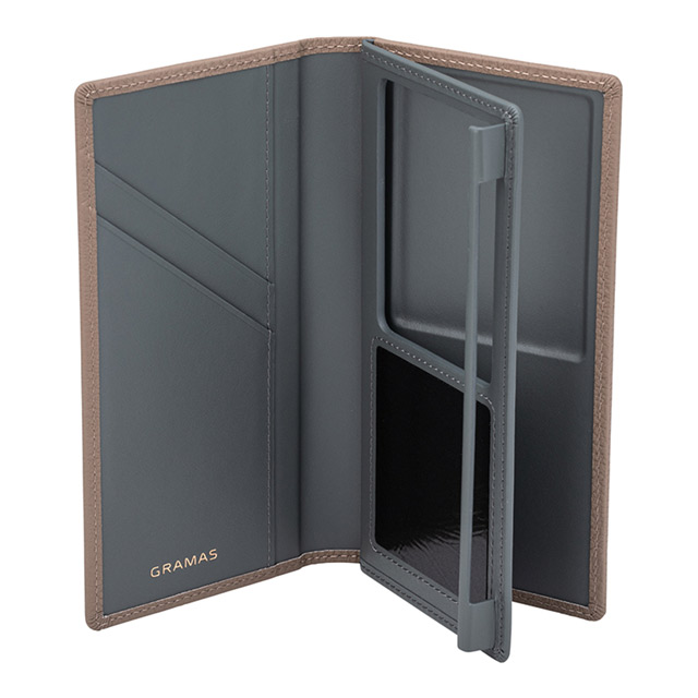 【マルチ スマホケース】”UNIVERSAL CASE” German Shrunken-calf Genuine Leather Book Case (Regular size) Taupeサブ画像