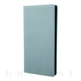 【マルチ スマホケース】”UNIVERSAL CASE” German Shrunken-calf Genuine Leather Book Case (Regular size) Baby Blue