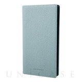 【マルチ スマホケース】”UNIVERSAL CASE” German Shrunken-calf Genuine Leather Book Case (Small size) Baby Blue