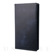 【マルチ スマホケース】”UNIVERSAL CASE” Museum-calf Leather Book Case (Small size) Navy