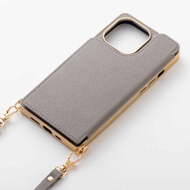 【iPhone13 ケース】Cross Body Case for iPhone13 (gray)