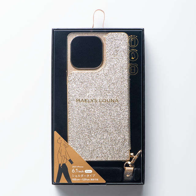 【iPhone13 ケース】Cross Body Case for iPhone13 (prism gold)