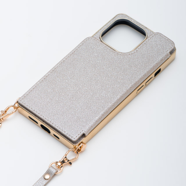 【iPhone13 mini ケース】Cross Body Case for iPhone13 mini (pearl silver)