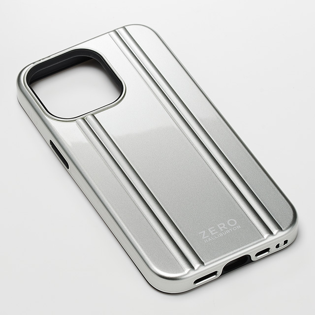 【iPhone13 mini ケース】ZERO HALLIBURTON Hybrid Shockproof Case for iPhone13 mini (Silver)サブ画像