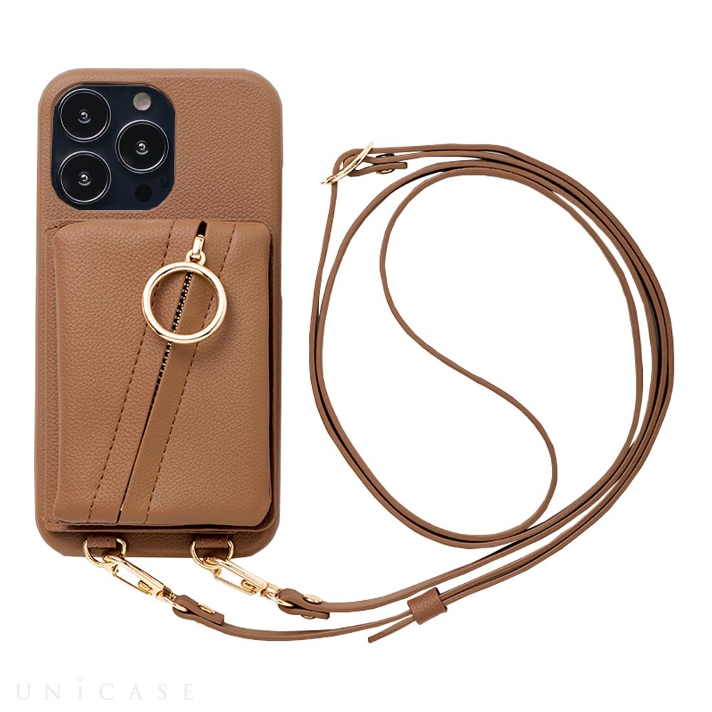 【iPhone13 Pro ケース】Clutch Ring Case for iPhone13 Pro (brown)