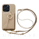 【iPhone13 Pro ケース】Clutch Ring Case for iPhone13 Pro (beige)