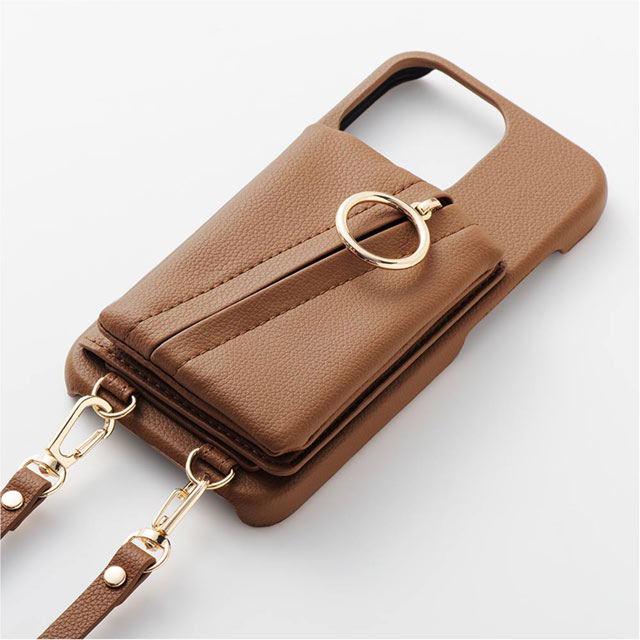 【iPhone13 mini/12 mini ケース】Clutch Ring Case for iPhone13 mini (brown)サブ画像