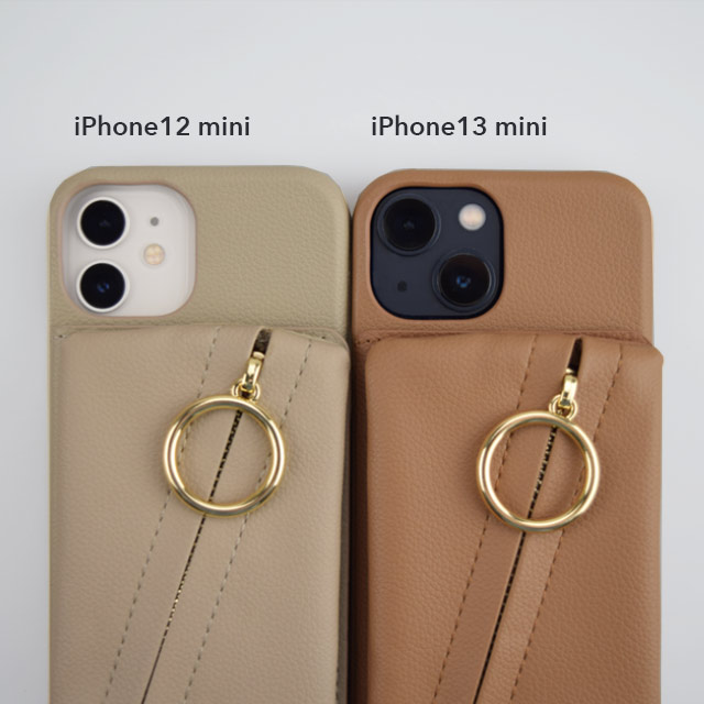 【iPhone13 mini/12 mini ケース】Clutch Ring Case for iPhone13 mini (brown)サブ画像