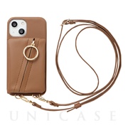 【iPhone13 mini/12 mini ケース】Clutch Ring Case for iPhone13 mini (brown)