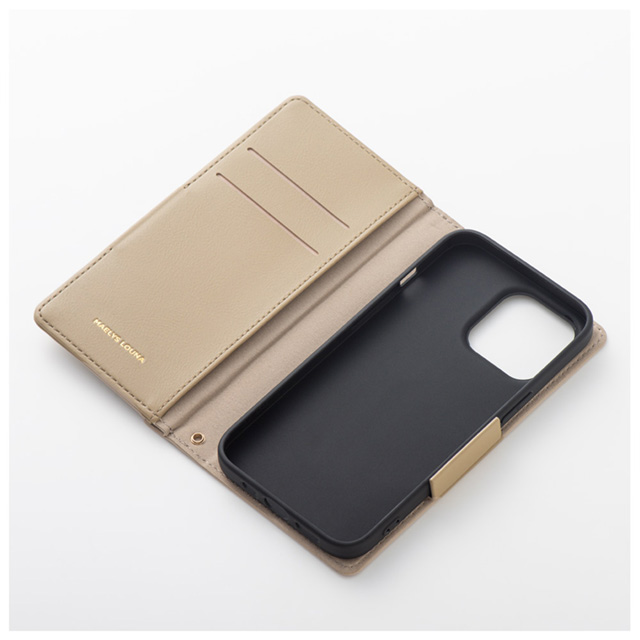 【iPhone13 ケース】Letter Ring Flip Case for iPhone13 (beige)サブ画像