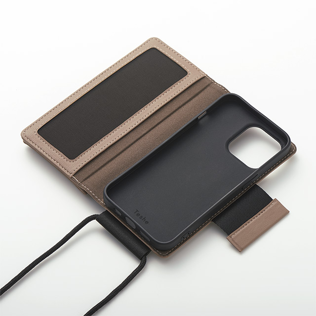 【iPhone13 ケース】Teshe light flip case for iPhone13 (taupe)