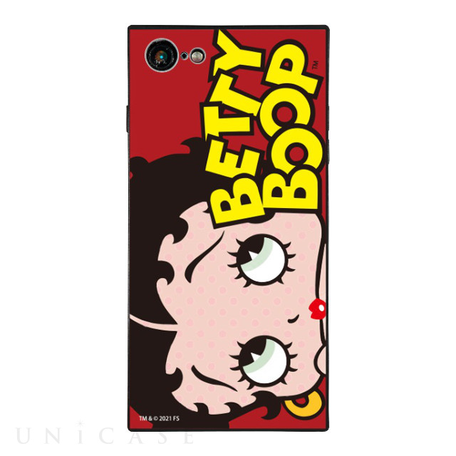 【iPhoneSE(第3/2世代)/8/7 ケース】Betty Boop ガラスケース (RED LOGO DOT)