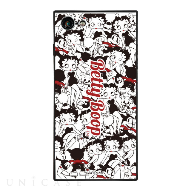 【iPhoneSE(第3/2世代)/8/7 ケース】Betty Boop ガラスケース (Red Black present)