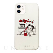【iPhone12/12 Pro ケース】Betty Boop シリコンケース ホワイト (Telephone)