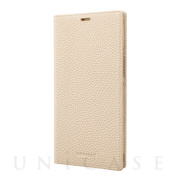 【iPhone13 Pro Max/12 Pro Max ケース】German Shrunken-calf Genuine Leather Book Case (White)