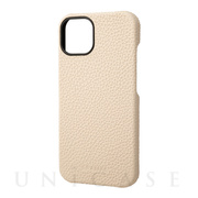 【iPhone13 ケース】German Shrunken-calf Leather Shell Case (White)