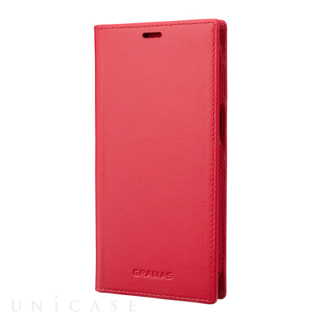 【iPhone13 Pro ケース】Italian Genuine Leather Book Case (Red)