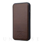 【iPhone13/13 Pro ケース】Chromexcel Genuine Leather Full Cover Hybrid Shell Case (Brown)