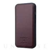 【iPhone13/13 Pro ケース】Chromexcel Genuine Leather Full Cover Hybrid Shell Case (Burgundy)