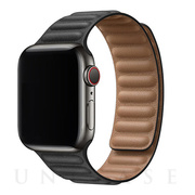 【Apple Watch バンド 41/40/38mm】PUレザー マグネットホールドバンド (ブラック) for Apple Watch SE/Series7/6/5/4/3/2/1
