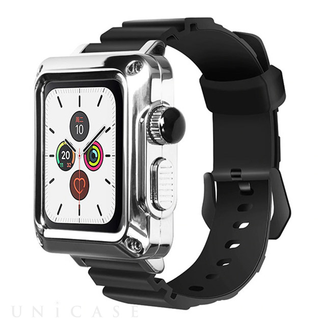 【Apple Watch ケース 44mm】メタルケース＆2セットバンド (シルバー) for Apple Watch  SE(第2/1世代)/Series6/5/4