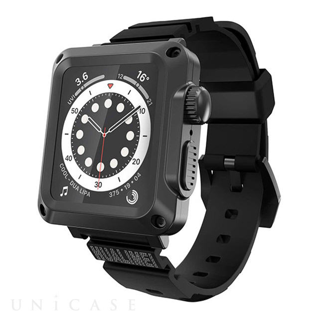 Apple Watch ケース 44mm】メタルケース＆シリコンバンドセット (ブラック) for Apple Watch  SE(第2/1世代)/Series6/5/4 HUALIMEI iPhoneケースは UNiCASE