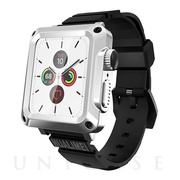 【Apple Watch SE/Series6/5/4(44mm) ケース】メタルケース＆シリコンバンドセット (シルバー)