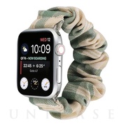 【Apple Watch バンド 41/40/38mm】シュシュバンド チェック柄 (シュシュ付き) TYPE-B (グリーン) for Apple Watch SE(第2/1世代)/Series9/8/7/6/5/4/3/2/1