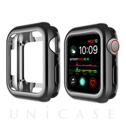 【Apple Watch ケース 40mm】TPUカバー メタリック (ブラック) forApple Watch SE(第2/1世代)/Series6/5/4
