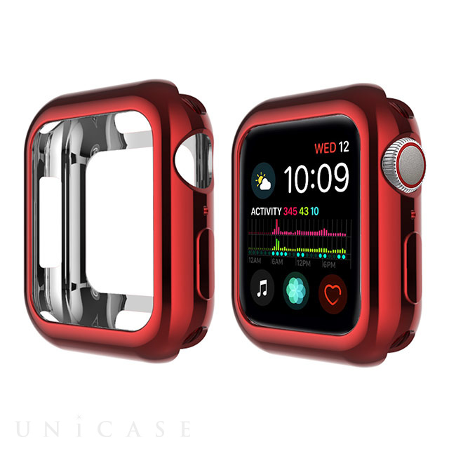 Apple Watch ケース 40mm】TPUカバー メタリック (レッド) for Apple Watch  SE(第2/1世代)/Series6/5/4 iQ Labo iPhoneケースは UNiCASE