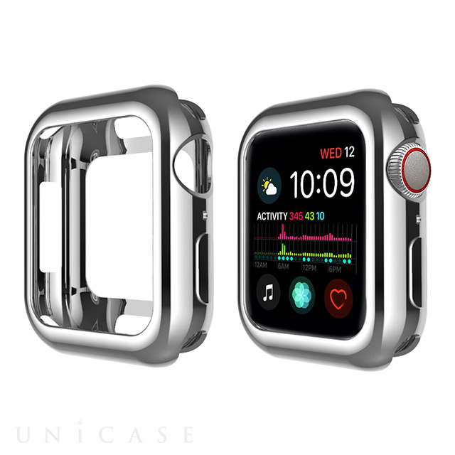 Apple Watch ケース 44mm】TPUカバー メタリック (シルバー) for Apple Watch SE(第2/1世代)/Series6/5/4  iQ Labo iPhoneケースは UNiCASE