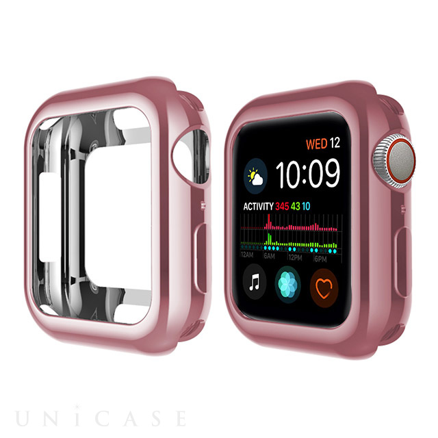Apple Watch ケース 44mm】TPUカバー メタリック (ローズゴールド) for Apple Watch  SE(第2/1世代)/Series6/5/4 iQ Labo iPhoneケースは UNiCASE