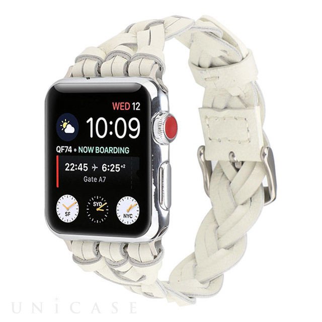 Apple Watch バンド 45/44/42mm】ラティスレザーベルト (ホワイト) for Apple Watch SE (第2/1世代)/Series8/7/6/5/4/3/2/1 iQ Labo | iPhoneケースは UNiCASE