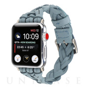 【Apple Watch SE/Series7/6/5/4/3/2/1(41/40/38mm) バンド】ラティスレザーベルト (ブルー)