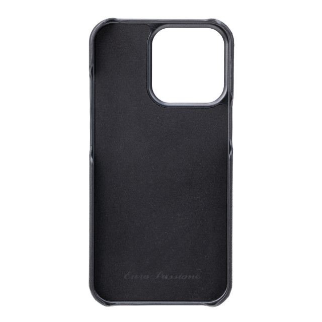 【iPhone13 Pro ケース】“EURO Passione” PU Leather Shell Case (Black)サブ画像