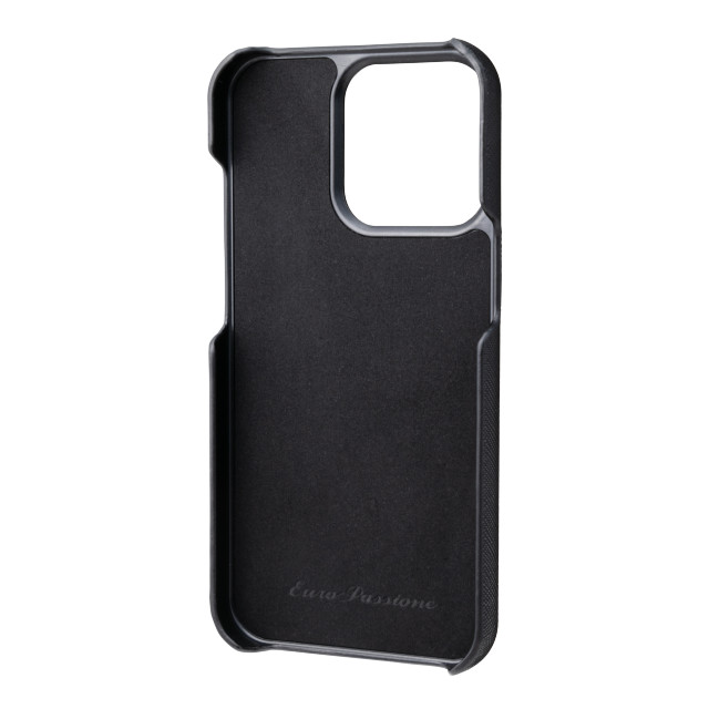 【iPhone13 Pro ケース】“EURO Passione” PU Leather Shell Case (Black)サブ画像
