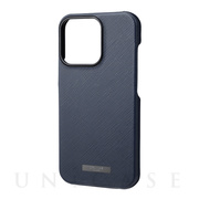 【iPhone13 Pro ケース】“EURO Passione” PU Leather Shell Case (Dark Navy)
