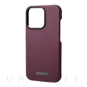 【iPhone13 Pro ケース】“EURO Passione” PU Leather Shell Case (Bordeaux)
