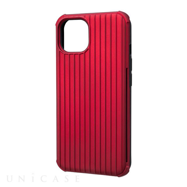 【iPhone13 ケース】”Rib-Slide” Hybrid Shell Case (Red)
