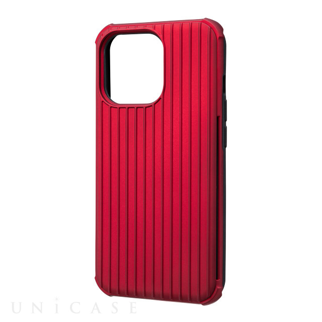 iPhone13 Pro ケース】”Rib-Slide” Hybrid Shell Case (Red) GRAMAS