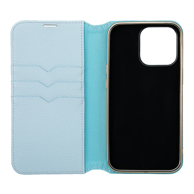 【iPhone13 Pro ケース】“Shrink” PU Leather Book Case (Light Blue)サブ画像
