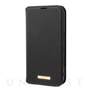 【iPhone13 Pro ケース】“Shrink” PU Leather Book Case (Black)