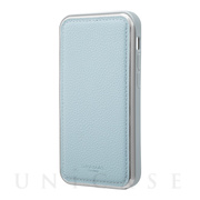【iPhone13 mini/12 mini ケース】“Shrink” PU Leather Full Cover Hybrid Shell Case (Light Blue)