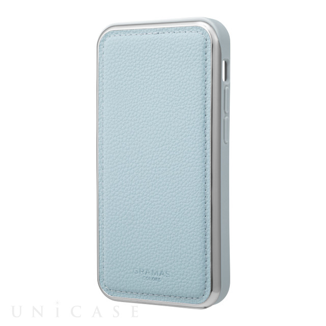 【iPhone13 mini/12 mini ケース】“Shrink” PU Leather Full Cover Hybrid Shell Case (Light Blue)