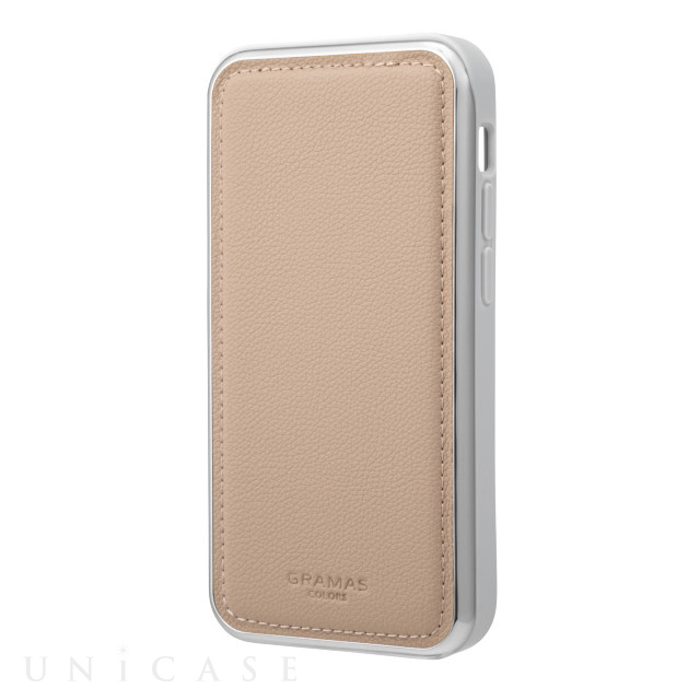 【iPhone13 mini/12 mini ケース】“Shrink” PU Leather Full Cover Hybrid Shell Case (Greige)