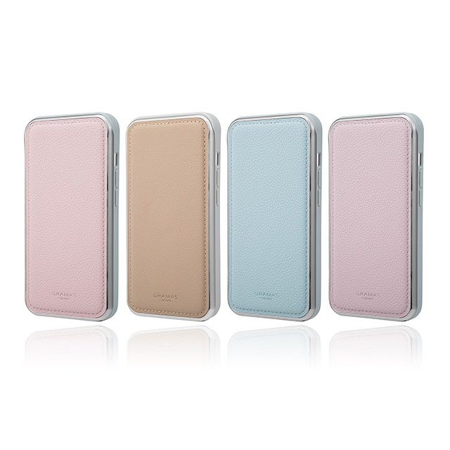【iPhone13/13 Pro ケース】“Shrink” PU Leather Full Cover Hybrid Shell Case (Greige)サブ画像